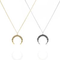 Nerezová ocel šperky náhrdelník, 304 Stainless Steel, Měsíc, módní šperky & pro ženy, více barev na výběr, 27x24mm, Délka Cca 42 cm, Prodáno By PC