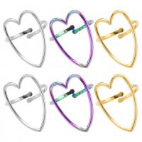 Stainless Steel Finger Ring 304 Stainless Steel Heart Vacuum Ion Plating fashion jewelry & Unisex & hollow US Ring Sold By PC