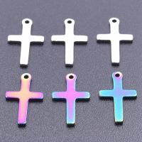 Stainless Steel Cross Pendants, 304 Stainless Steel, Vacuum Ion Plating, DIY, more colors for choice, 9x15mm, Sold By PC