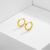 Messing Leverback Ohrring, Kupferlegierung, 24 K vergoldet, Modeschmuck & für Frau, frei von Nickel, Blei & Kadmium, 18mm, verkauft von Paar