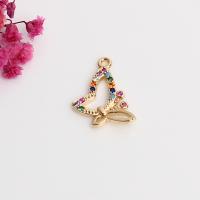 Cubic Zirconia Micro Pave Brass Pendant high quality gold color plated DIY & micro pave cubic zirconia nickel lead & cadmium free Sold By PC