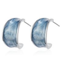 Brass Stud Earring epoxy gel fashion jewelry & for woman nickel lead & cadmium free Sold By Pair