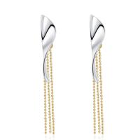 Fashion Fringe Earrings, Brass, plated, fashion jewelry & for woman, nickel, lead & cadmium free, 62mm, Sold By Pair