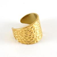 خاتم إصبع الفولاذ المقاوم للصدأ, 304 الفولاذ المقاوم للصدأ, 18K الذهب مطلي, مجوهرات الموضة & للجنسين, ذهبي, 22x18mm, حجم:7, تباع بواسطة PC