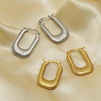 Titanium Steel  Earring, Vacuum Ion Plating, fashion jewelry & for woman, more colors for choice, 28x20mm, Sold By Pair