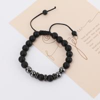 Gemstone Bracelets Natural Stone with Zinc Alloy plated & for man Length Approx 19 cm Sold By PC