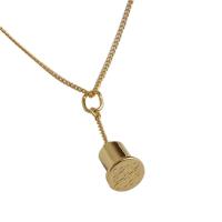 Brass Necklace gold color plated fashion jewelry & for woman nickel lead & cadmium free Length Approx 48 cm Sold By PC