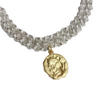 Collar de Latón, metal, con 3cm extender cadena, personaje, chapado, Joyería & para mujer, libre de níquel, plomo & cadmio, longitud:36 cm, Vendido por UD
