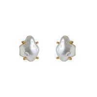 Brass Stud Earring, gold color plated, fashion jewelry & for woman, nickel, lead & cadmium free, 20mm, Sold By Pair