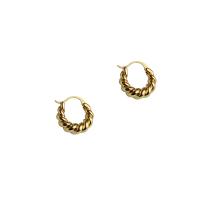 Messing Huggie Hoop Earring, gold plated, mode sieraden & voor vrouw, nikkel, lood en cadmium vrij, 10mm, Verkocht door pair