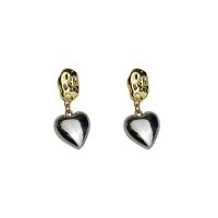 Brass Drop Earring, Heart, plated, fashion jewelry & for woman, nickel, lead & cadmium free, 30mm, Sold By Pair