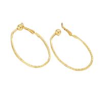 Zinc Alloy Earring Clip Donut gold color plated fashion jewelry & for woman nickel lead & cadmium free Sold By Pair
