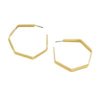 Tibetan Style Stud Earring, gold color plated, fashion jewelry & for woman, nickel, lead & cadmium free, 47x47mm, Sold By Pair