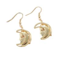 Tibetan Style Drop Earrings, gold color plated, fashion jewelry & for woman, nickel, lead & cadmium free, 45x22mm, Sold By Pair