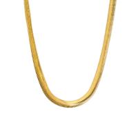 304 Stainless Steel Necklace real gold plated fashion jewelry & Unisex Sold By PC