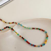 ágata colar, with Partículas de aço, joias de moda & para mulher, comprimento Aprox 15.7 inchaltura, vendido por PC