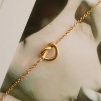 Titanium ocel Náhrdelník, Srdce, skutečný pozlacené, módní šperky & oválný řetězu & pro ženy & dutý, Délka Cca 15.7 inch, Prodáno By PC