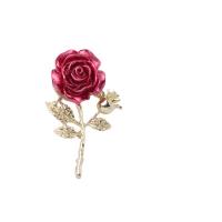 Zinc Alloy Enamel Pendants Rose KC gold color plated DIY & with rhinestone 18-42mm Sold By PC