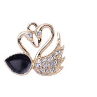 Zinc Alloy Rhinestone Pendants KC gold color plated DIY & enamel & with rhinestone 16-20mm Sold By PC