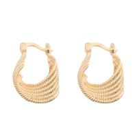 Brass Hoop Earring, gold color plated, fashion jewelry & for woman, nickel, lead & cadmium free, 26x16x7mm, Sold By Pair