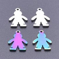 Stainless Steel Pendants, 304 Stainless Steel, Boy, Vacuum Ion Plating, DIY, more colors for choice, 9x13mm, Sold By PC