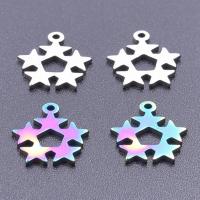 Stainless Steel Pendants, 304 Stainless Steel, Star, Vacuum Ion Plating, DIY, more colors for choice, 12x11mm, Sold By PC
