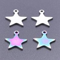 Stainless Steel Pendants, 304 Stainless Steel, Star, Vacuum Ion Plating, DIY, more colors for choice, 12x11mm, Sold By PC