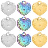 Stainless Steel Heart Pendants 304 Stainless Steel Vacuum Ion Plating DIY Sold By PC