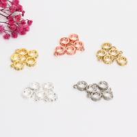 Brass Pendant, high quality plated, DIY & micro pave cubic zirconia, more colors for choice, nickel, lead & cadmium free, 7mm, Inner Diameter:Approx 5mm, Sold By PC