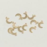 Gold Filled Jewelry, Moon, DIY, nickel, lead & cadmium free, 8.2x5.1x0.5mm, Hole:Approx 0.9mm, Sold By PC