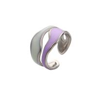Эмаль Нержавеющая сталь палец кольцо, Нержавеющая сталь 304, ювелирные изделия моды & Женский & эмаль, продается PC