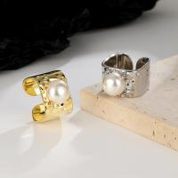 Brass δάχτυλο του δακτυλίου, Ορείχαλκος, με Shell Pearl, κοσμήματα μόδας & για τη γυναίκα, περισσότερα χρώματα για την επιλογή, νικέλιο, μόλυβδο και κάδμιο ελεύθεροι, 12x10mm, Sold Με PC