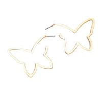 Zinc Alloy Stud Earring Butterfly gold color plated fashion jewelry & for woman nickel lead & cadmium free Sold By Pair