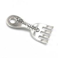 Zinc Alloy Pendants Fork antique silver color plated Corrosion-Resistant & DIY nickel lead & cadmium free Sold By PC