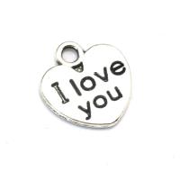 Zinc Alloy Heart Pendants antique silver color plated Corrosion-Resistant & DIY nickel lead & cadmium free Sold By PC