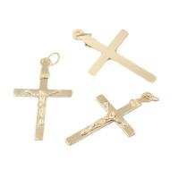 Bijoux en or remplie, Doublé or, Crucifix, 14K rempli d’or, DIY, 30x18x2mm, Vendu par PC