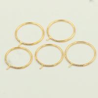 Gold Filled Jewelry, 14K gold-filled, DIY & different size for choice & with rhinestone, 1mm, Hole:Approx 0.95mm, US Ring Size:4-9, Sold By PC