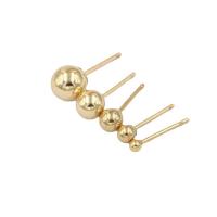 Gold Filled Stud Earring Round 14K gold-filled & for woman Sold By Pair