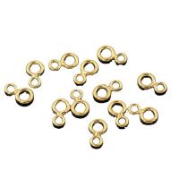 Gold Jewelry Líonta, Óir-líonadh, Uimhir 8, 14K óir líonadh, DIY, 6.50x4mm, Poll:Thart 2.5mm, 1.8mm, Díolta De réir PC