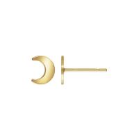 Медно-золото Сережка-гвоздик, Луна, 14K позолоченный, 5.10x6.30mm, продается Пара