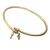 Doublé or bracelet ordinaire, 14K rempli d’or, bijoux de mode & pour femme, 2.50mm, Diamètre intérieur:Environ 54mm, Vendu par PC