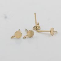 Gold Filled Earring Stud Component, 14K gold-filled, DIY, 10x4mm, Sold By Pair