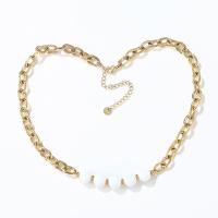 Edelstahl Schmuck Halskette, 304 Edelstahl, mit Achat, mit Verlängerungskettchen von 7cm, Modeschmuck & poliert & für Frau, keine, verkauft per 41.5 cm Strang