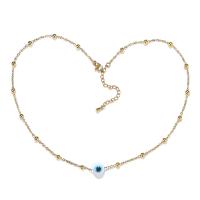 Evil Eye Schmuck Halskette, 304 Edelstahl, mit Lampwork, Modeschmuck & böser Blick- Muster & für Frau, keine, Länge:38 cm, verkauft von PC