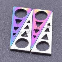 Stainless Steel Pendants 304 Stainless Steel Triangle Vacuum Ion Plating DIY & hollow Sold By PC