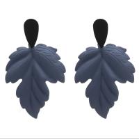 Zinc Alloy Drop Earrings Leaf stoving varnish for woman nickel lead & cadmium free Sold By Pair