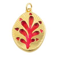 Brass Jewelry Pendants gold color plated fashion jewelry & DIY & enamel mixed colors nickel lead & cadmium free Sold By PC