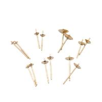 Gold Filled Earring Stud Component, 14K gold-filled, DIY & different size for choice, Sold By Pair