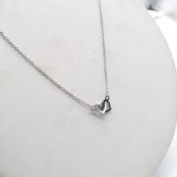 Titanium Steel Necklace with 2inch extender chain Heart polished cross chain & for woman & hollow original color Length Approx 15.7 Inch Sold By PC