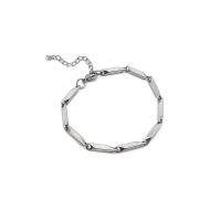 Bracelet d'acier titane, avec 2inch chaînes de rallonge, bijoux de mode & pour homme, couleur originale, Longueur:Environ 5.9 pouce, Vendu par PC